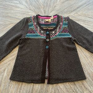 Anthropologie Guinevere sweater, crop to waist, multicolor